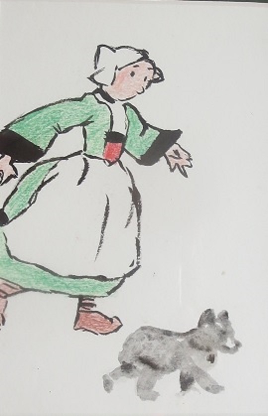 Bécassine et son chien