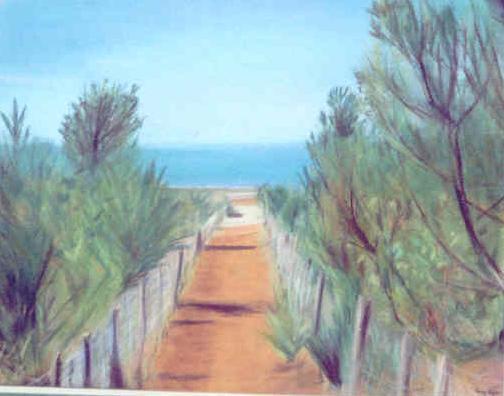 Chemin vers la plage, par Krystyna Umiastowska